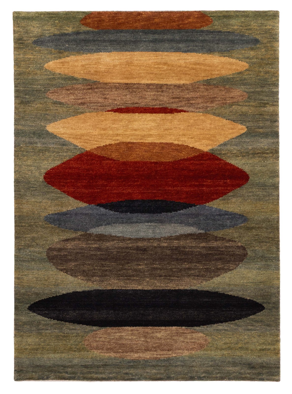 Traditional Hand Knotted Oriental Area Rug 5’1″ x 6’11” Wool Carpet