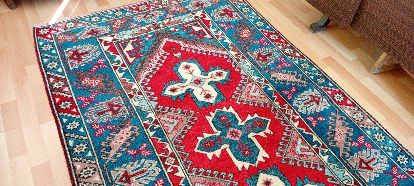 Turkish Dosemealti tribal rug 123×199 cm Vintage Boho Handmade Home Decor