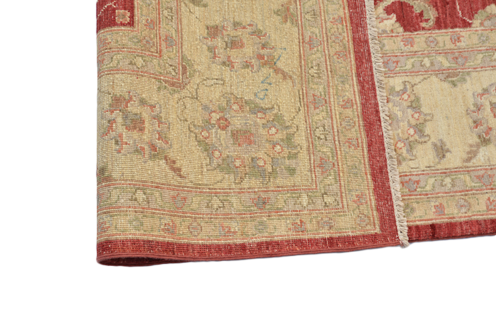 Oriental Medallion Floral Turkish 6′ 3″ x 9′ 1″ Red Hand Knotted Area Rug