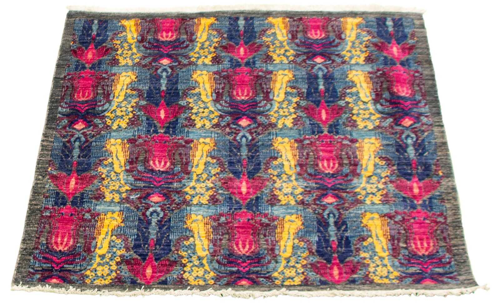 Traditional Hand Knotted Oriental Area Rug 4’2″ x 4’4″ Wool Carpet