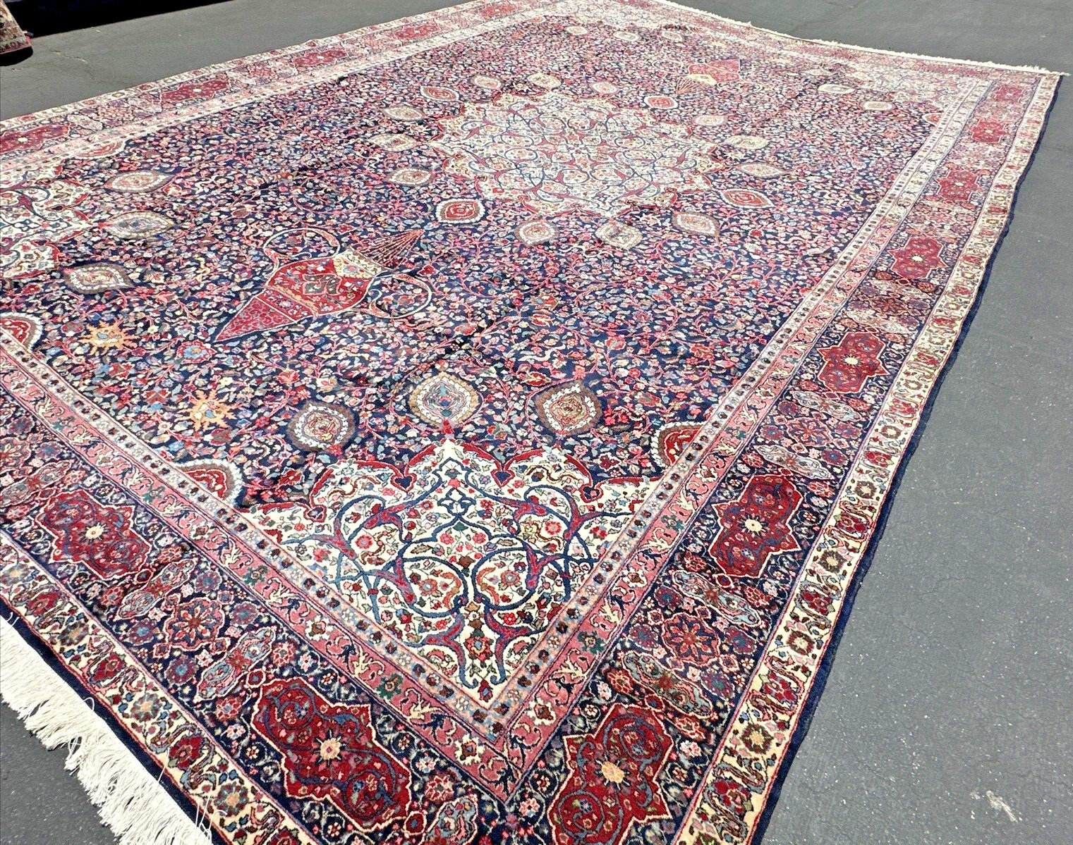 Auth: 1930’s Antique Rug Tabreez V n A Museum Collectors Masterpiece 12×18