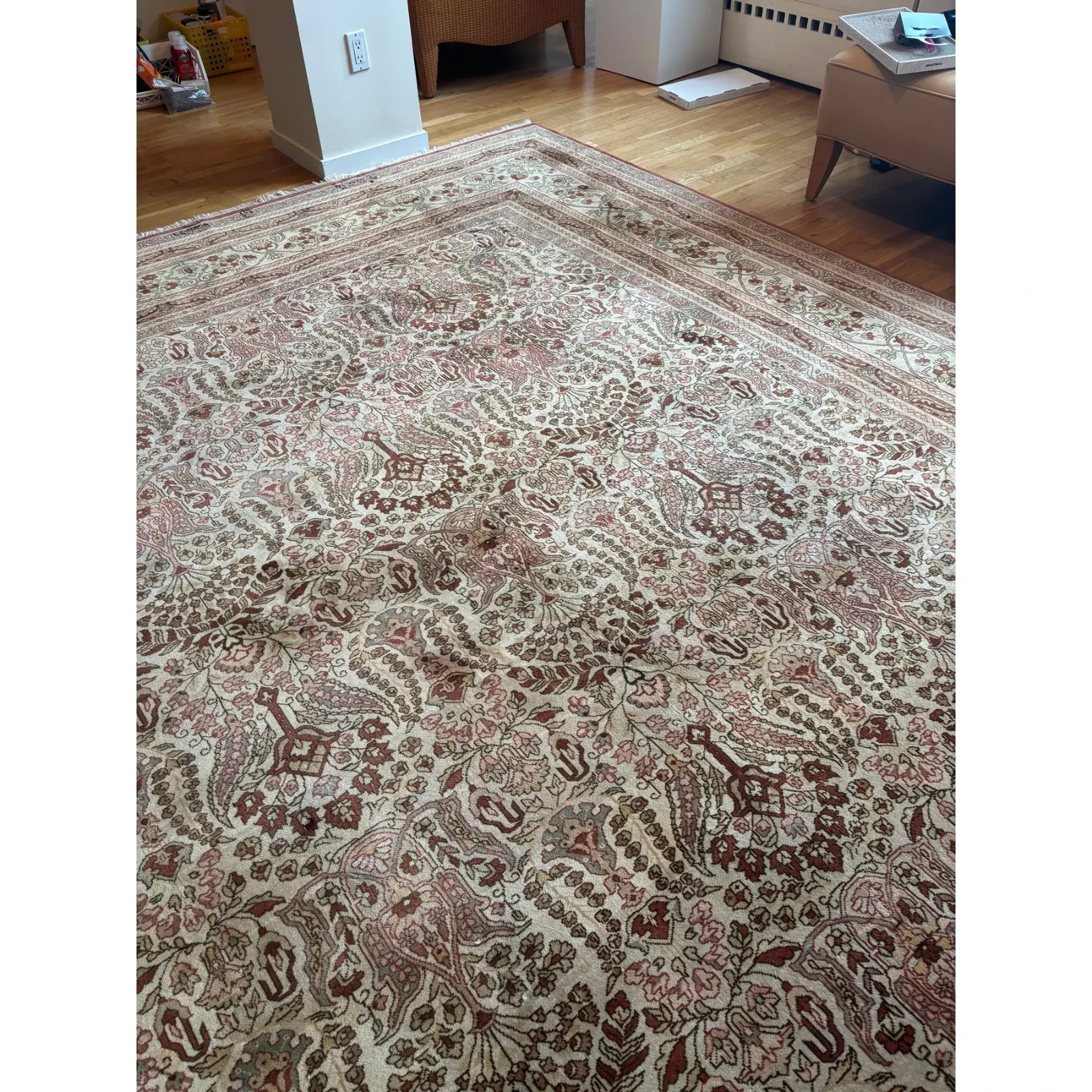 Vintage Traditional Area Rug 9’11″x13’6″ Hand-knotted Carpet from India