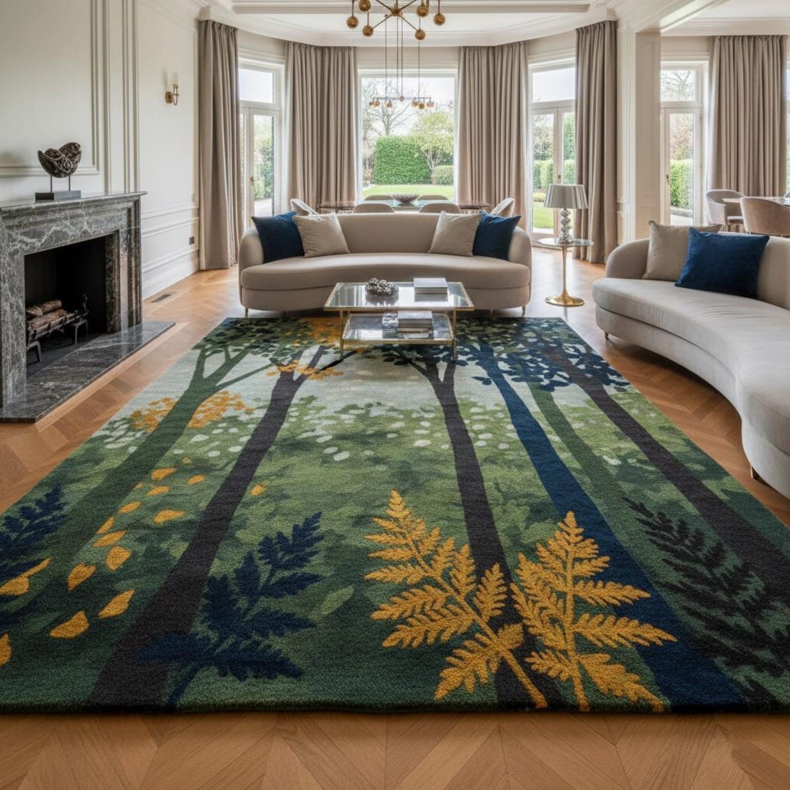 Designer Rug | Irregular Rug | Wool area Rugs | Living Room Rug | Tufted A107