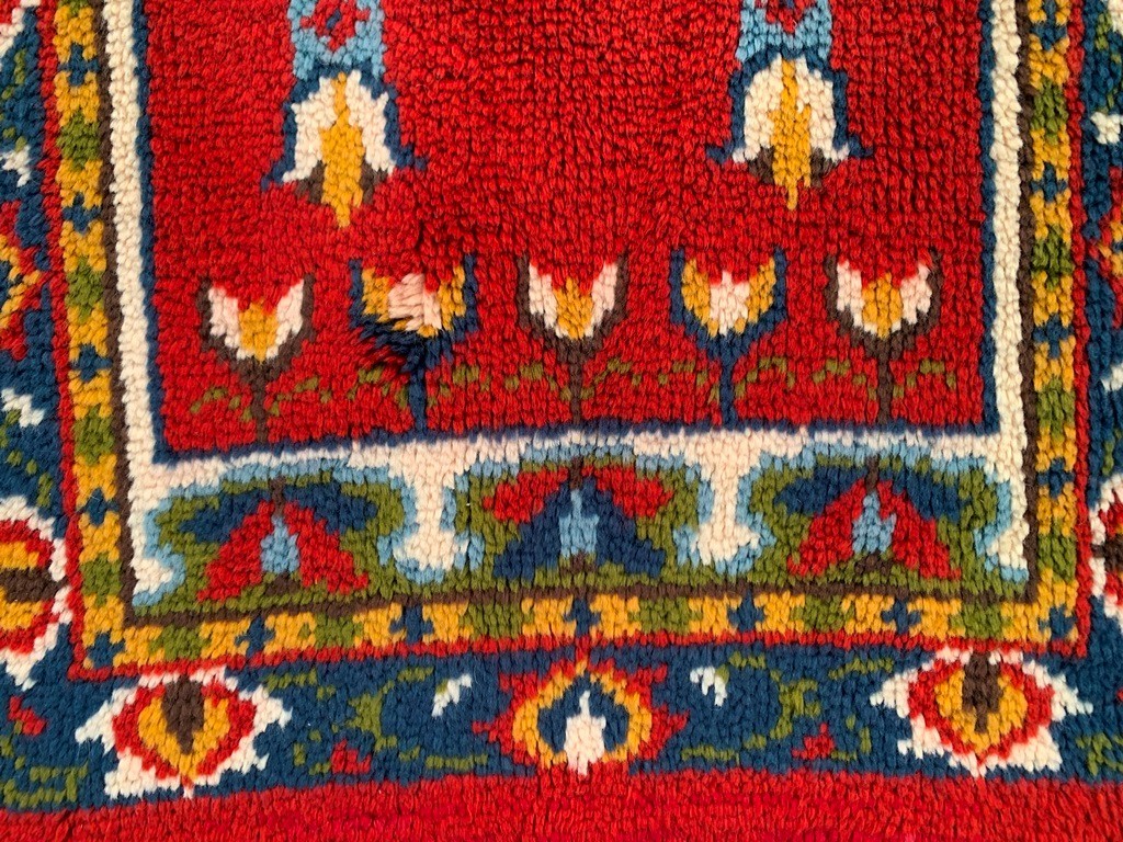 Vintage Swedish Scandinavian Soft Medallion Design Fluffy Home Decor Rug 3×5 ft