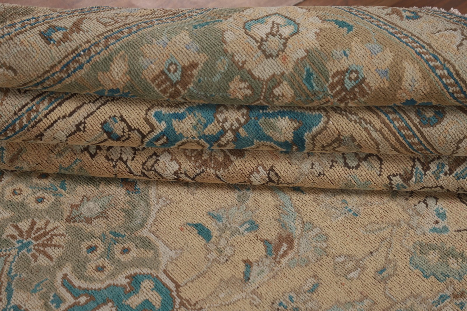Medallion Handmade Classic Area Rug 7×10 Light Gold Traditional Room Size Carpet