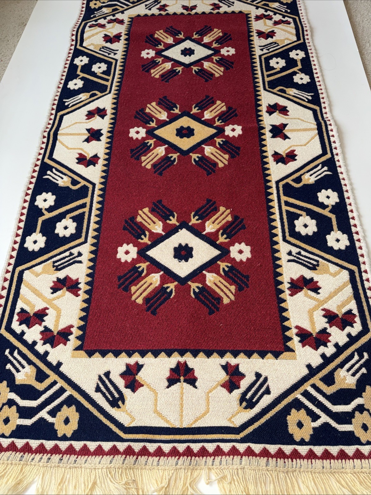 Vintage Turkish Stunning Handmade Flatweave Kilim Home Decor 70x140cm