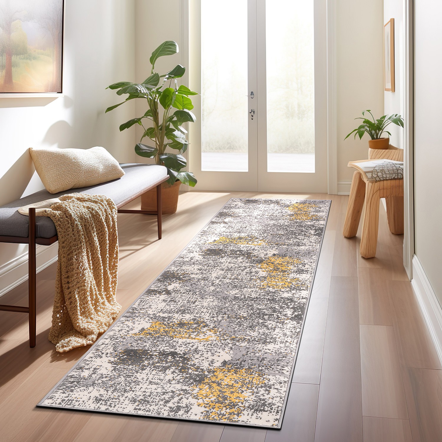 Rugshop Runner Rug for Hallway Perugia Modern Abstract Carpet Kitchen Rugs 2×7