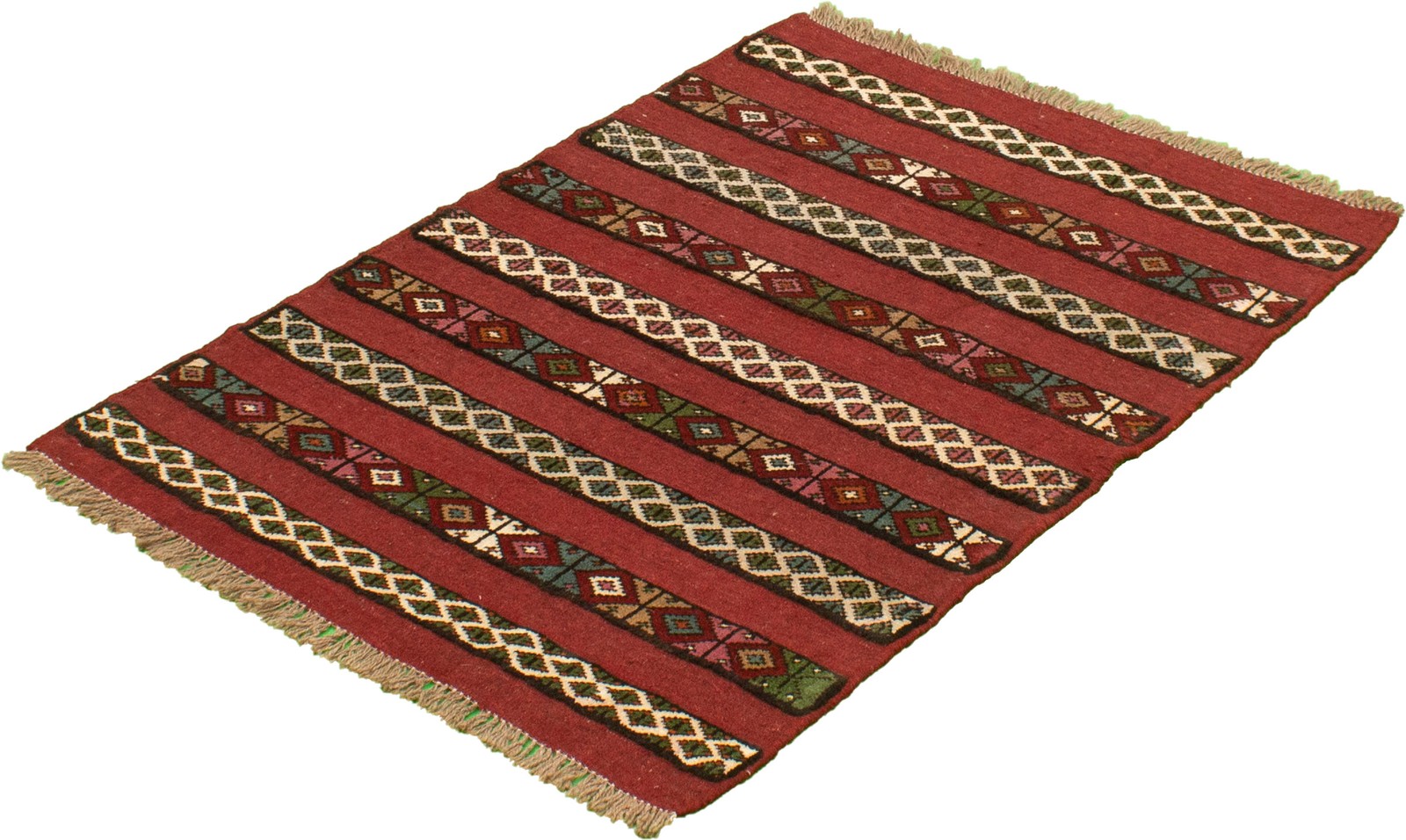 Vintage Hand-Knotted Carpet 3’5″ x 5’1″ Traditional Oriental Wool Area Rug