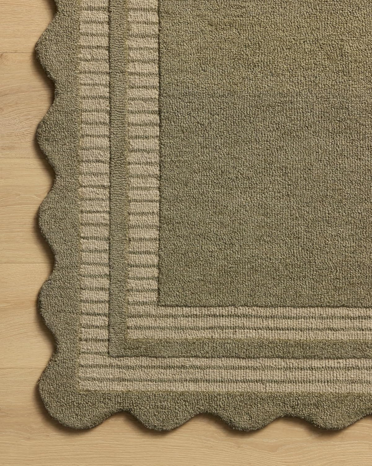 Loloi Chris Loves Julia Scottie Area Rug 5’0″ x 7’6″ Olive/Pebble