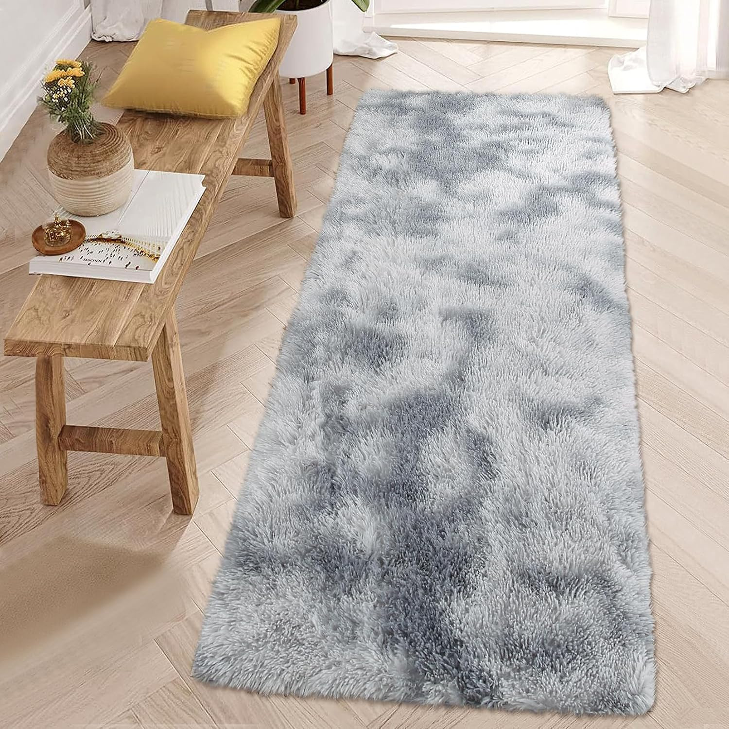 Fluffy Runner Rugs 2 X 8Ft for Bedroom Living Room Soft Shag Rug 2X8 Feet, Plush