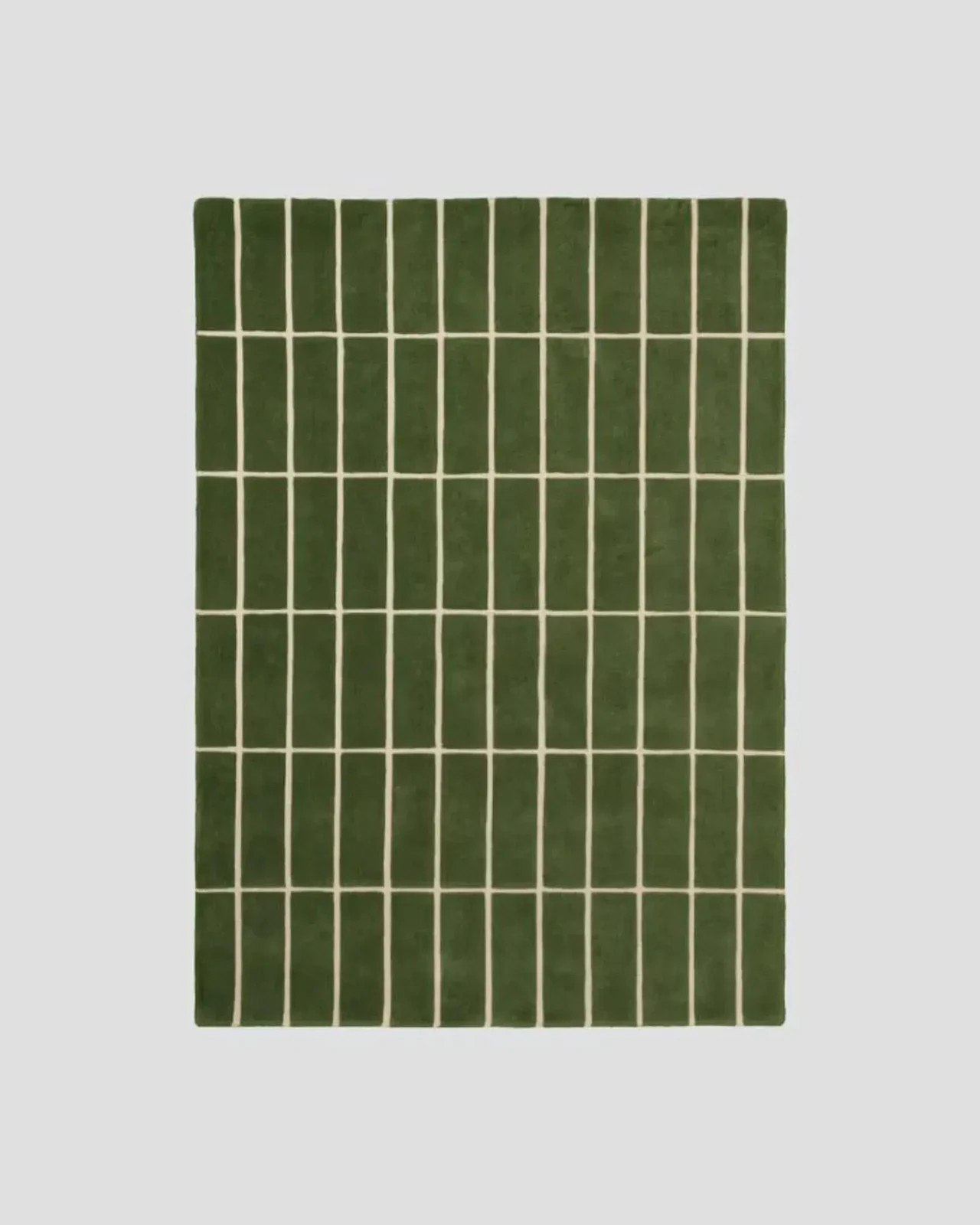 Hand Tufted Green Grid Geometric Abstract Wool Rug, Modern Area Rug, 100% Nz Woo