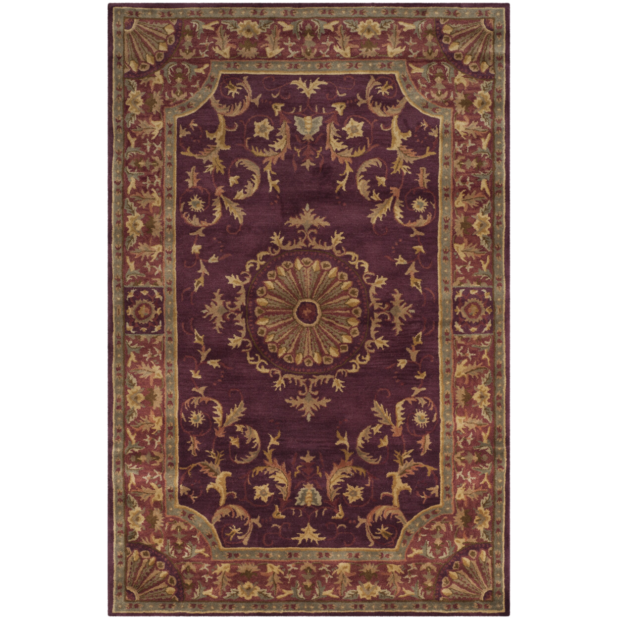 SAFAVIEH Empire EM459B Handmade Burgundy Rug