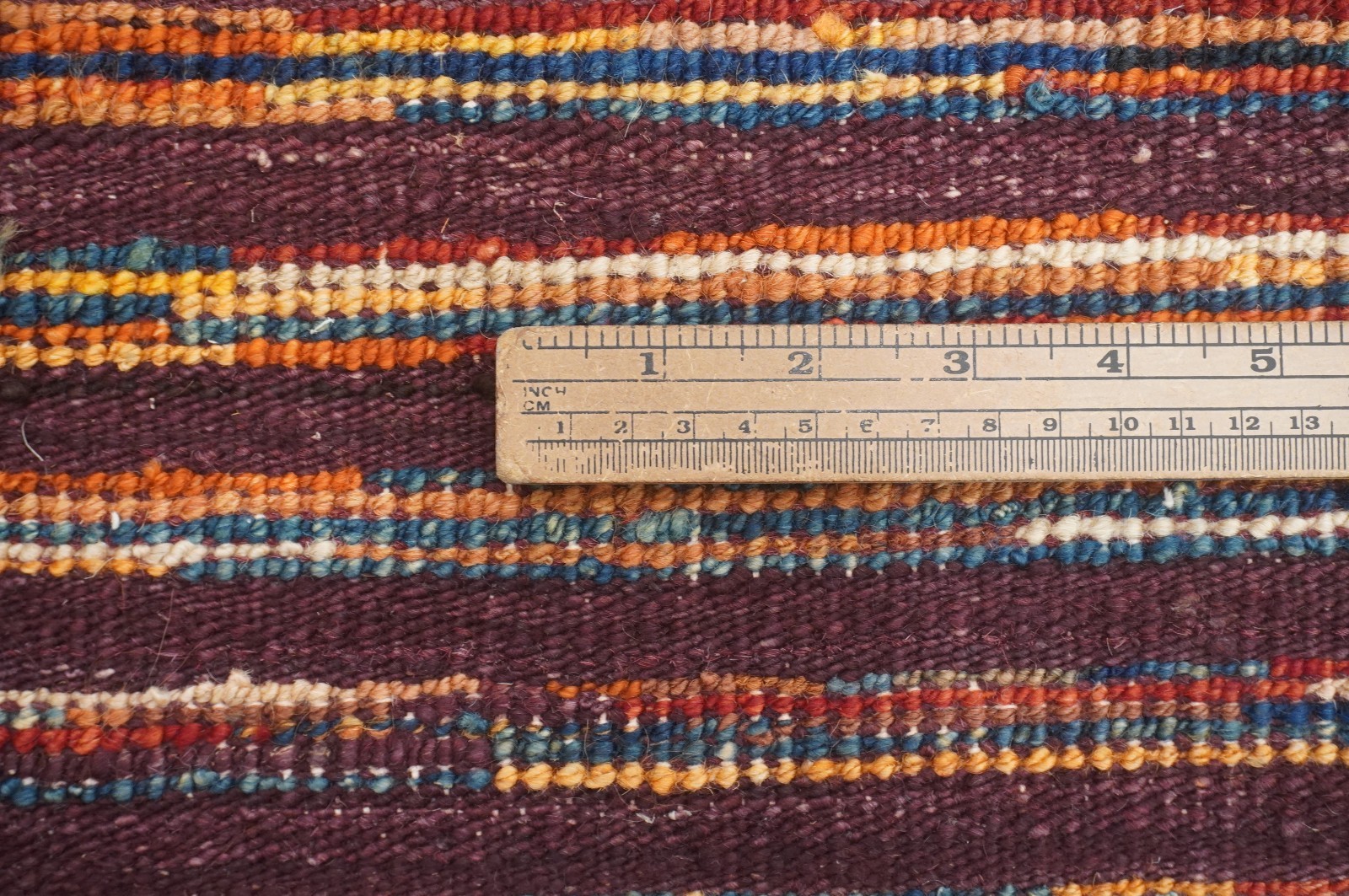 7×10 ft Purple Afghan Handmade Wool Kilim Area Rug
