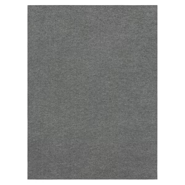 Unbound Smoke Gray Ribbed 6 ft. x 8 ft. Indoor/Outdoor Area Rug