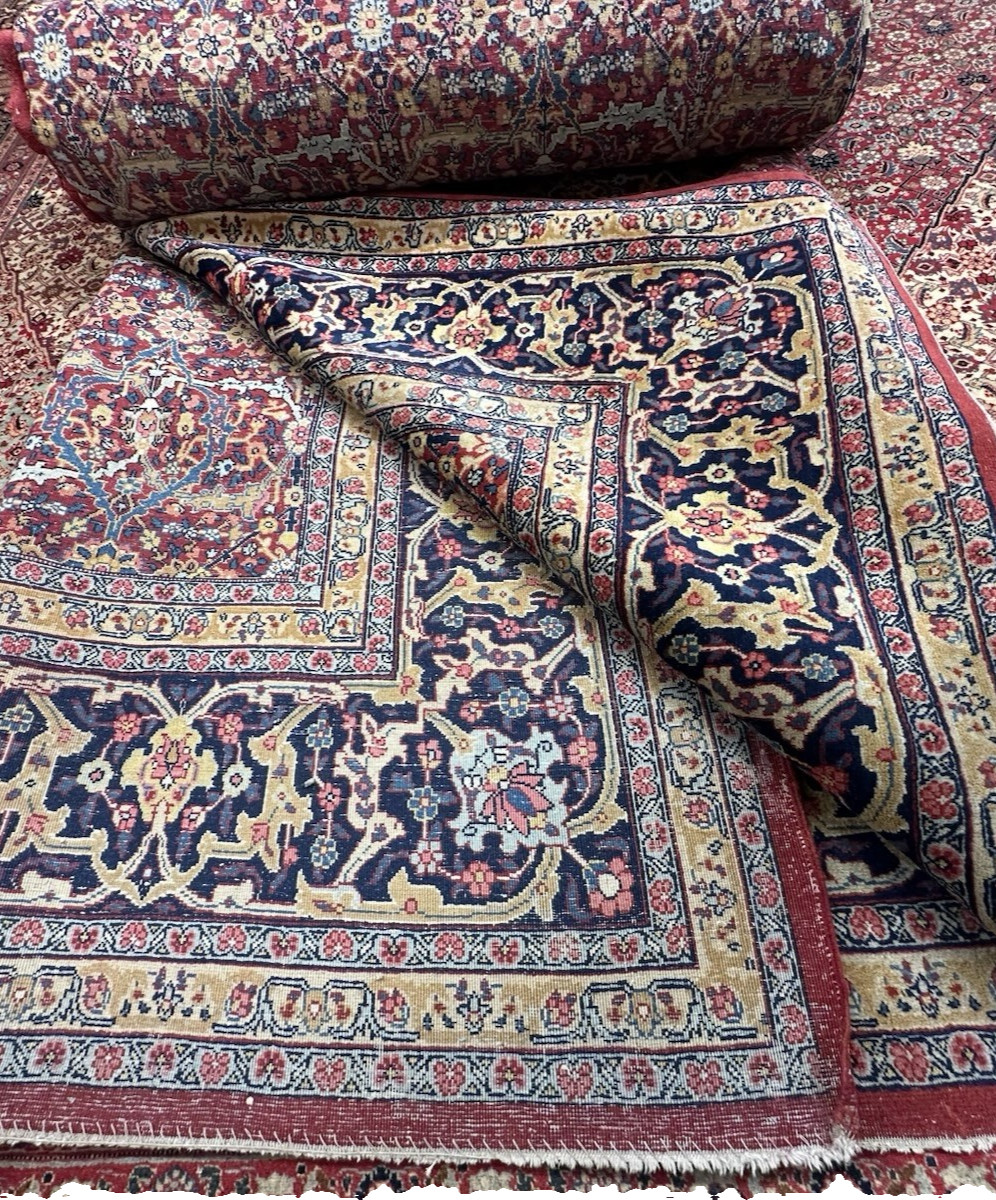 Auth: 1930’s Antique Kurdish North West Rug Mystical ART Beauty Red 9×12