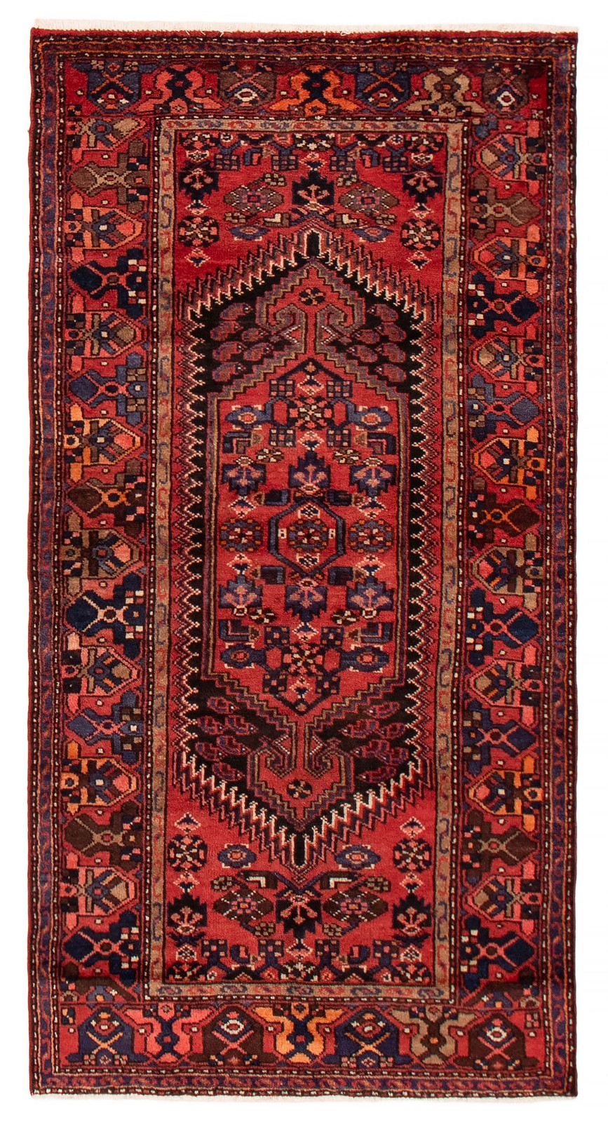Vintage Hand-Knotted Area Rug 3’5″ x 6’10” Traditional Oriental Wool Carpet