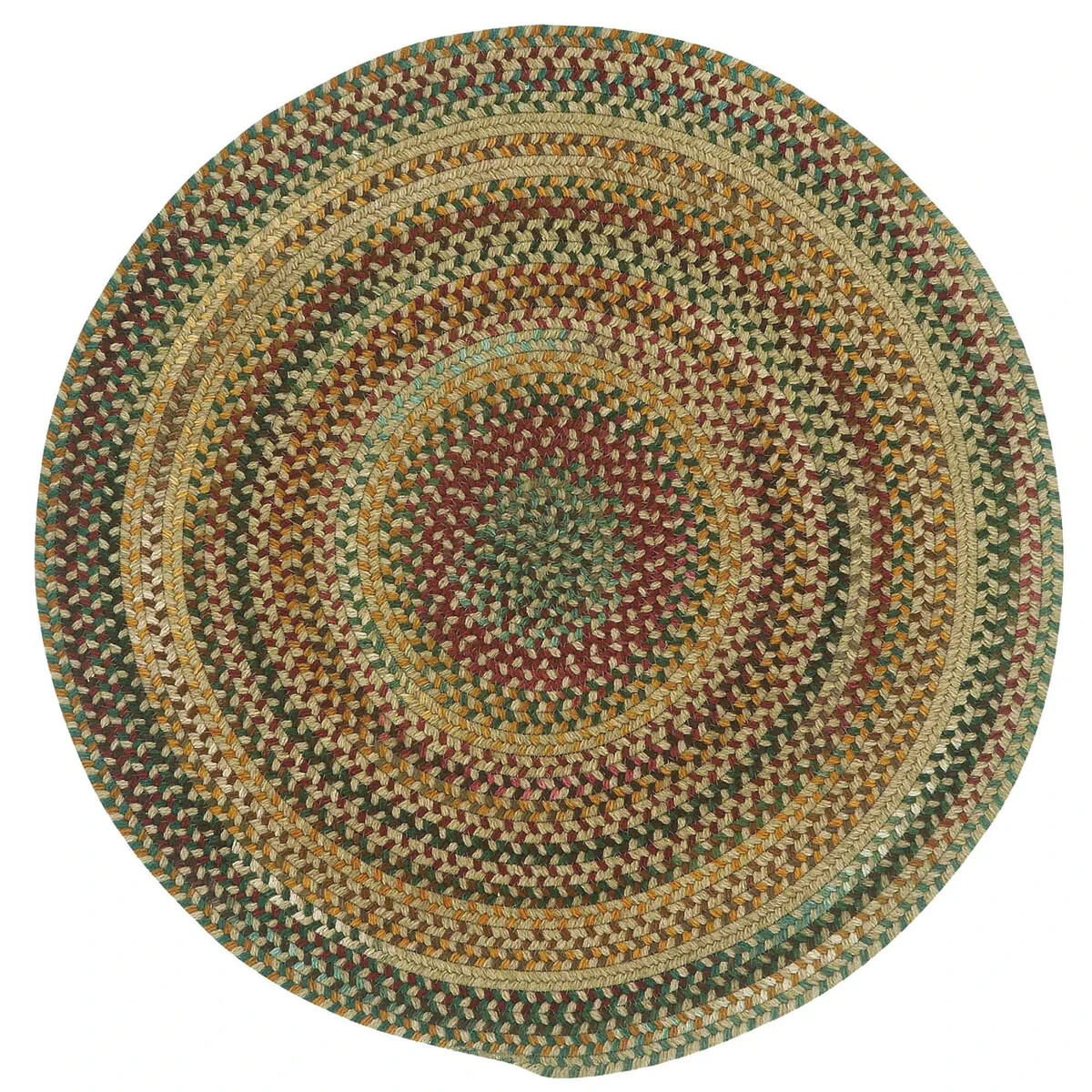 Capel Rugs Sherwood Forest Wool Blend Country Braided Round Rug Wheat