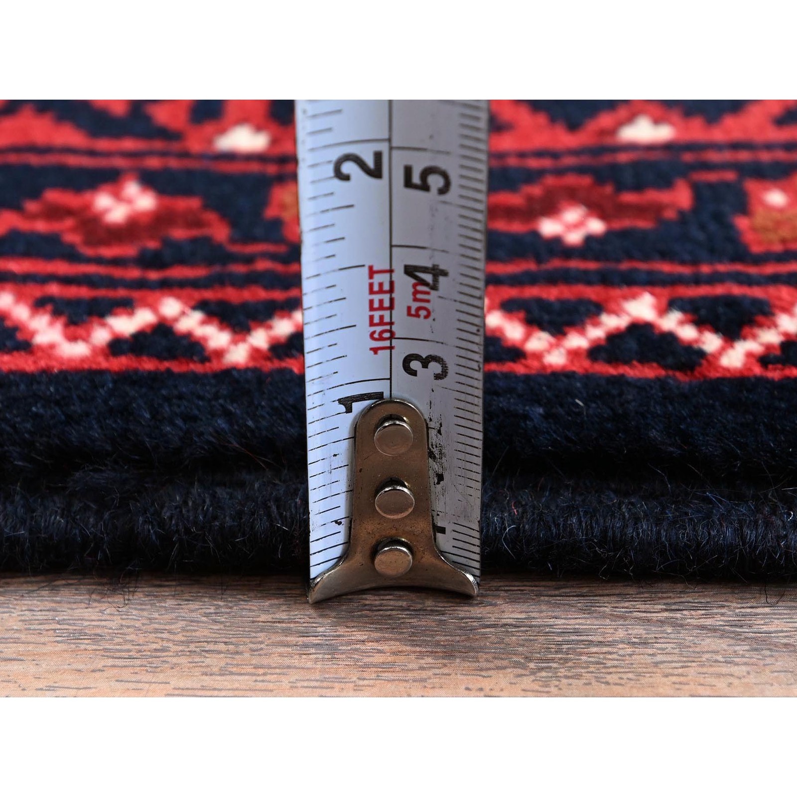 2’2″x3’10” Red Afghan Khamyab Flower Motifs Hand Knotted Soft Wool Mat Rug R718