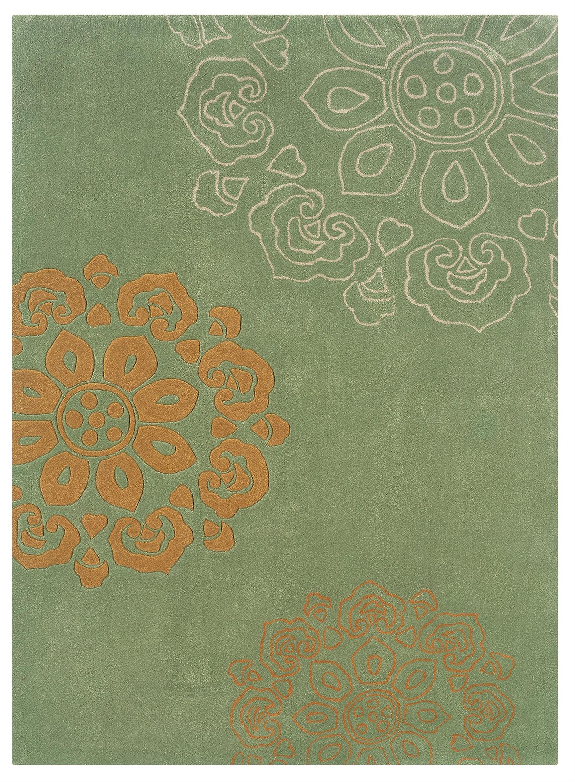 Riverbay Furniture 8′ x 10′ Hand Tufted Rug in Pale Green