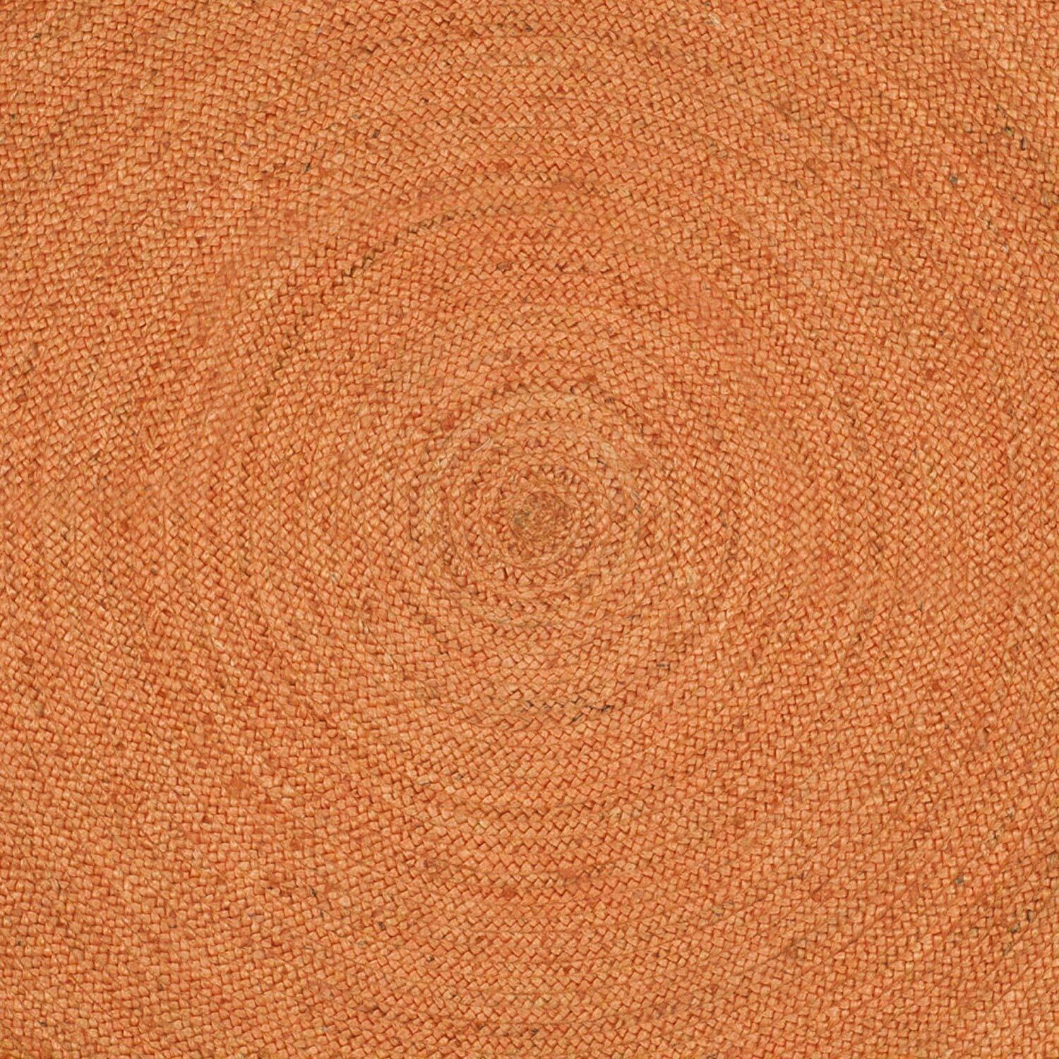 Rug Jute Orange Round 100rmhouse Natural Jute Hand Braided Modern Rustic Look