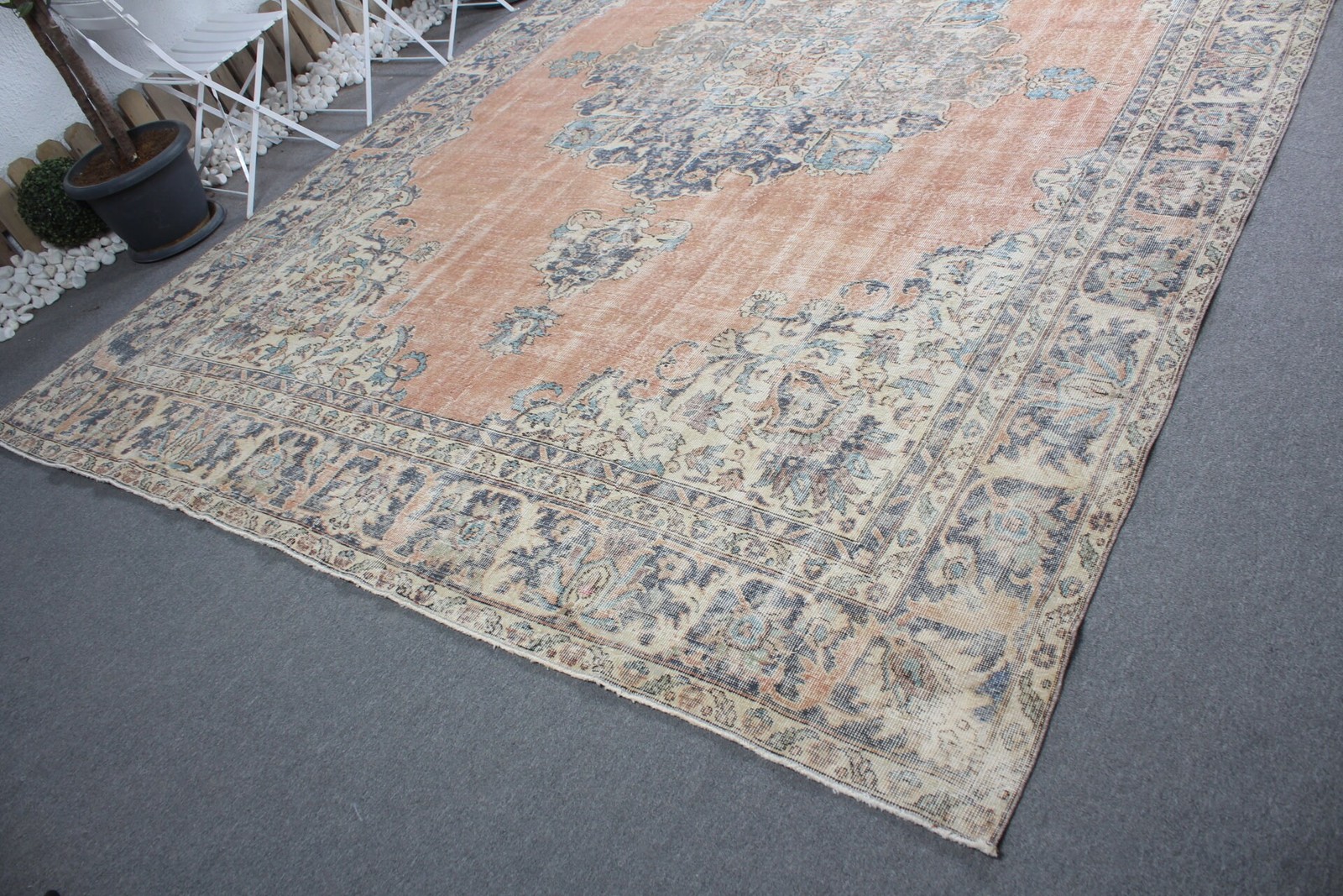 Turkish 9×12,6 ft Rug, Vintage Rug, Red Oriental Rug Wool