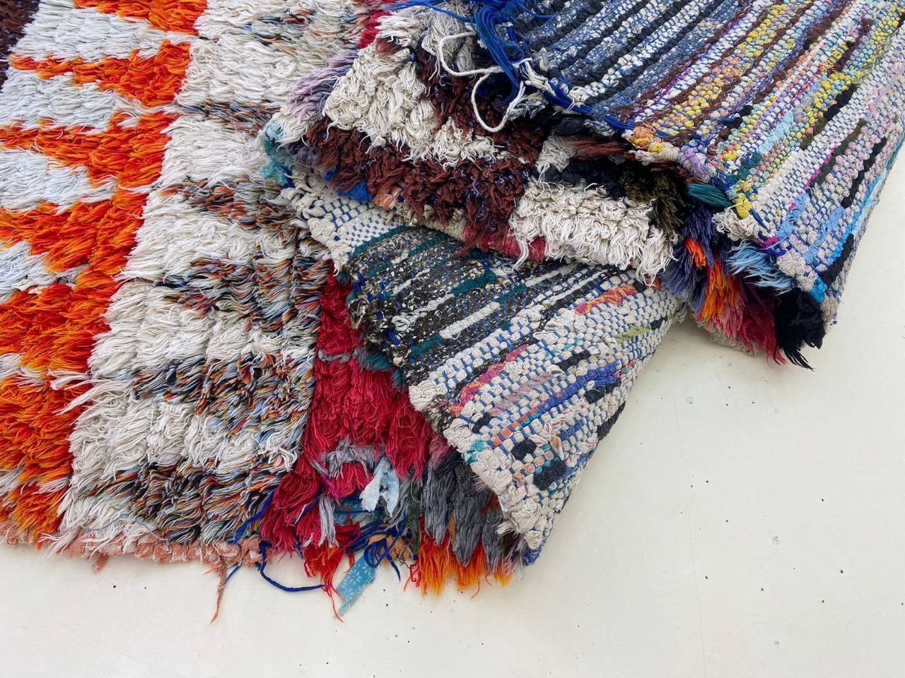 Moroccan Handmade Vintage Berber Rug 3’6×5’7 Multicolor Home Decor Hallway Rug