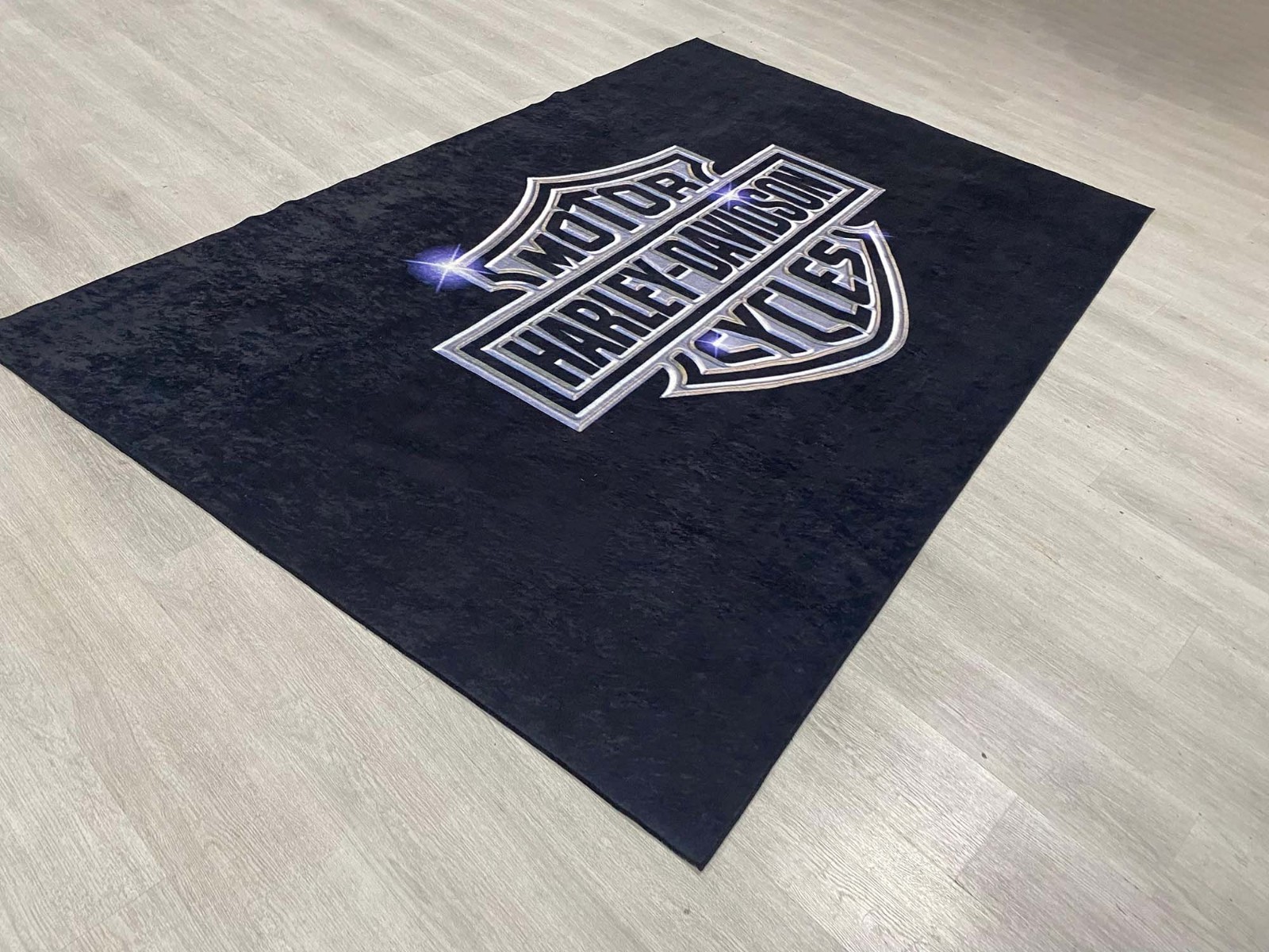 Motocycle American Legend, Moto Decor, Garage Rug, Road Art, Custom Chopper