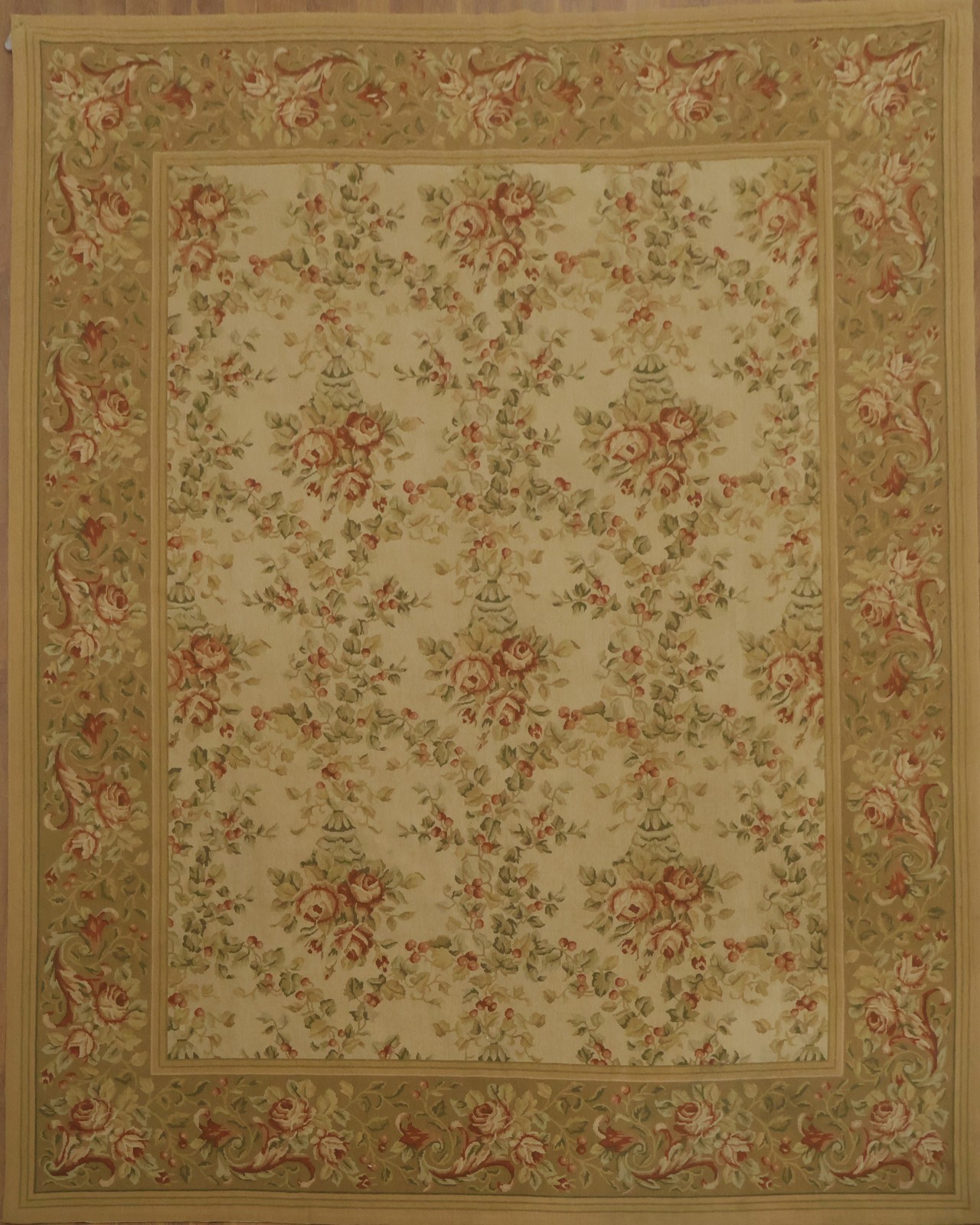 Aubusson Tapestry Chinese Area Rug 8×10 Needle-Point Handmade Room Size Carpet