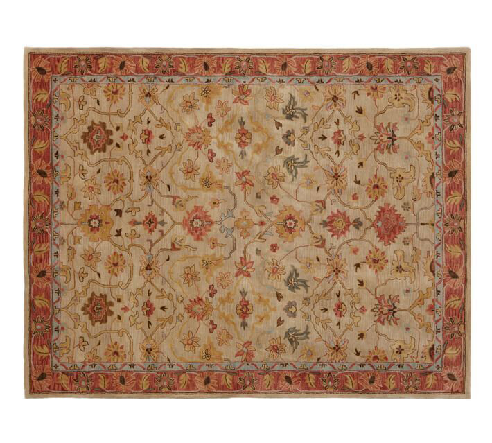 Hand Tufted Julie Multi Beige Traditional Handmade Woolen Tufted Area Rug