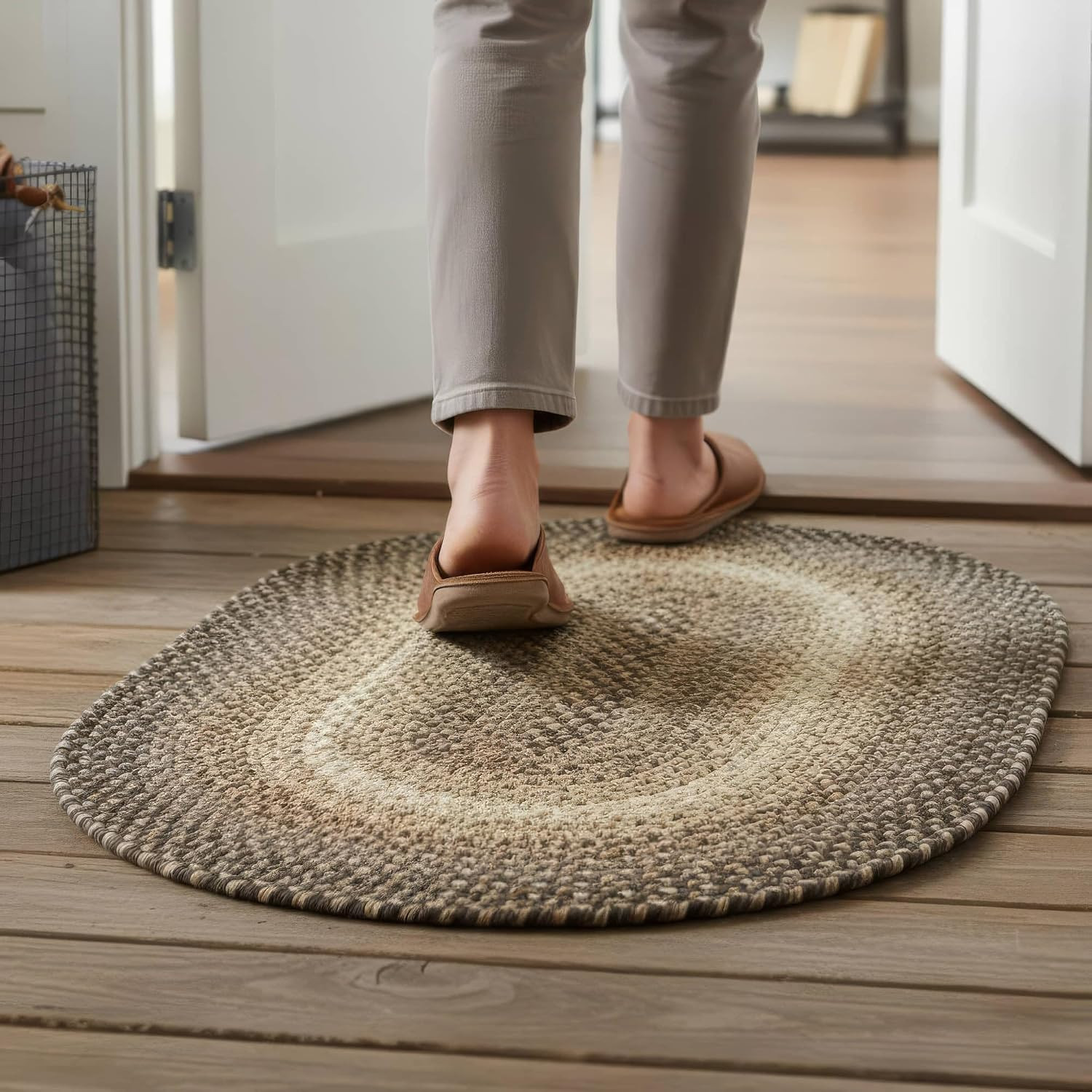 Super Area Rugs Braided Rugs 2X3 Farmhouse Kitchen Rug – Ridgewood Braided Rug f