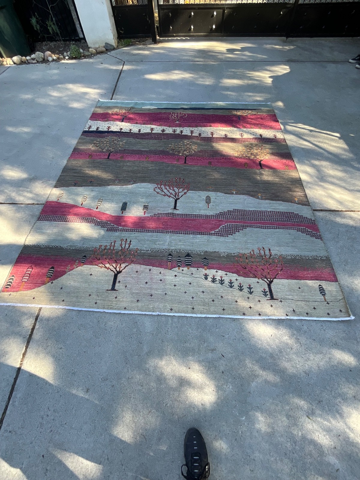 8’2 x 9’10 ft Gabbeh Oriental Afghan Hand Knotted Wool Tribal Area Rug