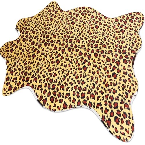 Leopard Print Rug – 4.6×5.2 Feet Rug Cute Area Leopard-55″x62″(4.6×5.2 Feet )
