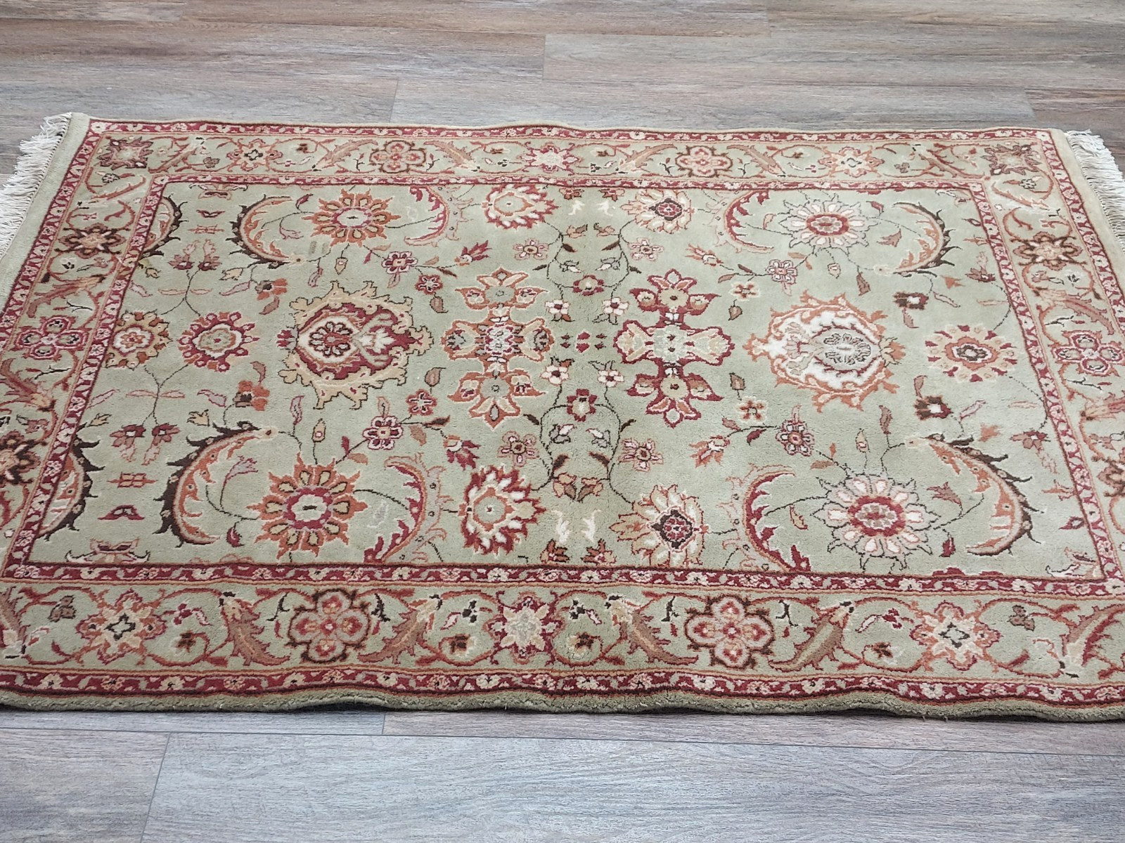 Turkish Silk And Wool HandMade Bohemian Royal Classic Design,Turkish Rug 4x6Ft