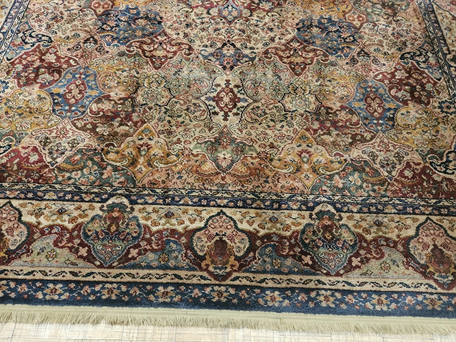 9×12 KARASTAN SAMOVAR TEAWASH KIRMAN PANEL – 903 100% WOOL RUG – GOOD CONDITION