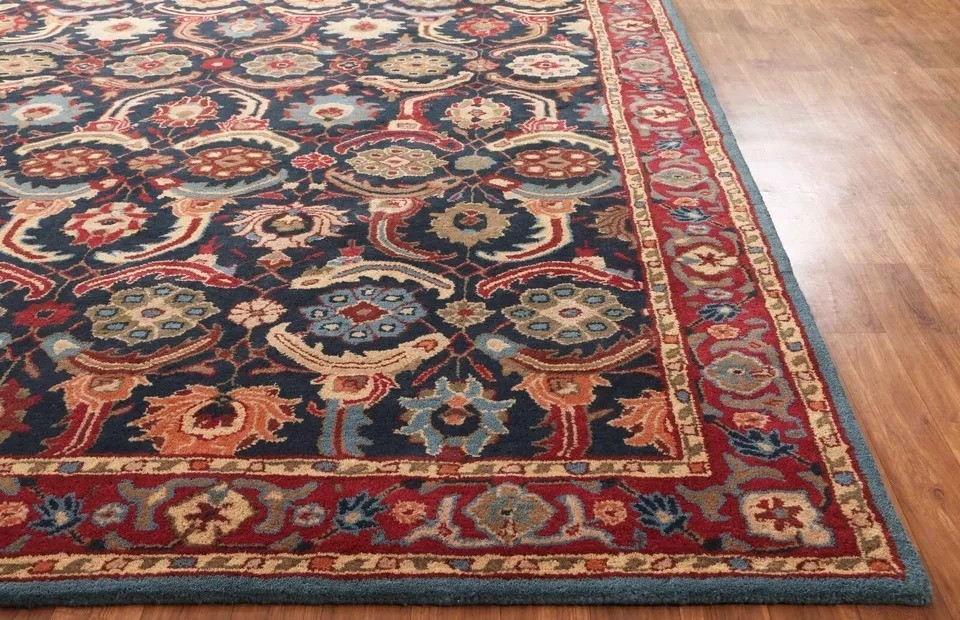New Eva Bijar Style Blue Handmade Traditional Oriental Area Wool Rugs & Carpet