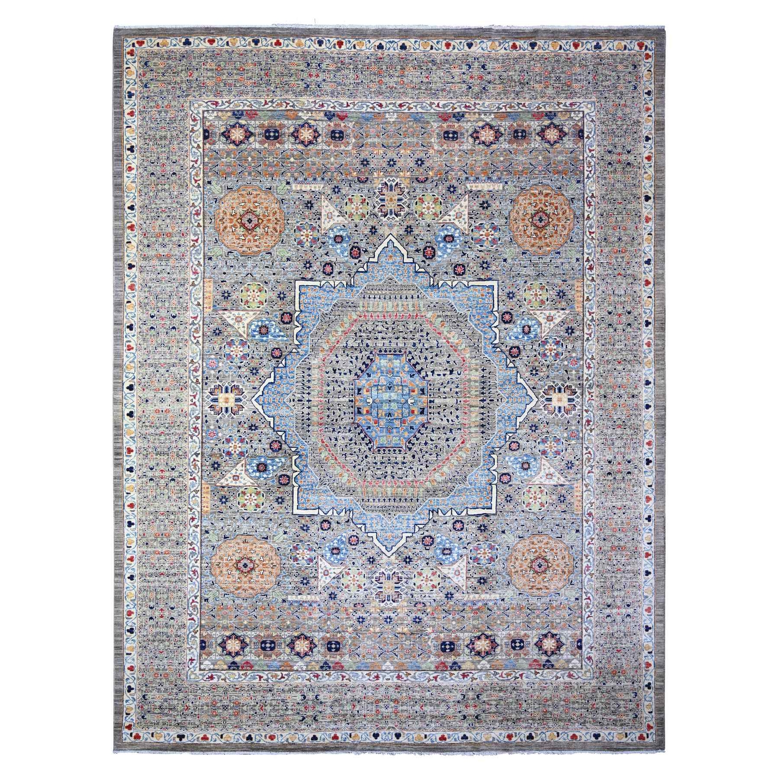 12′ x 15’9″ Gray Fine Aryana Luxurious Wool Oversized Oriental Rug R88207