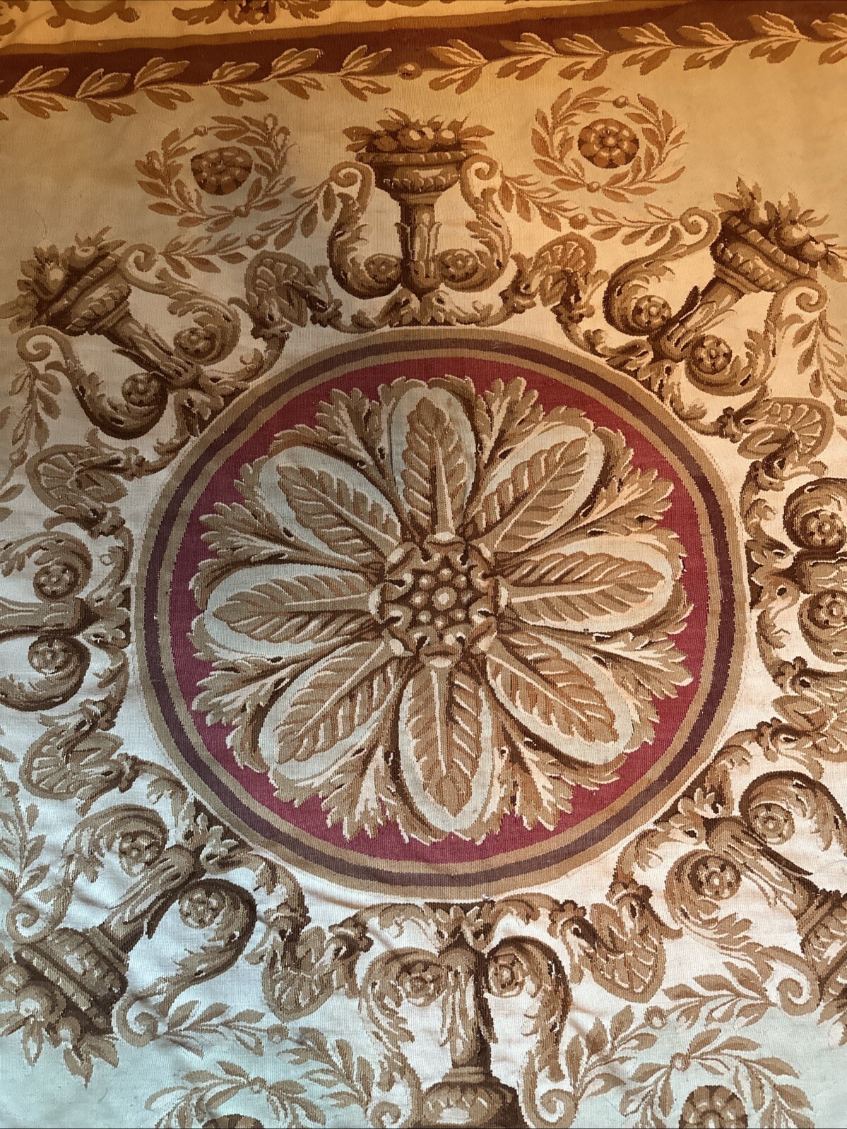 Grisaille French Aubusson Rug 85 Inches Wide By 124 Inches 7 X 10 Feet