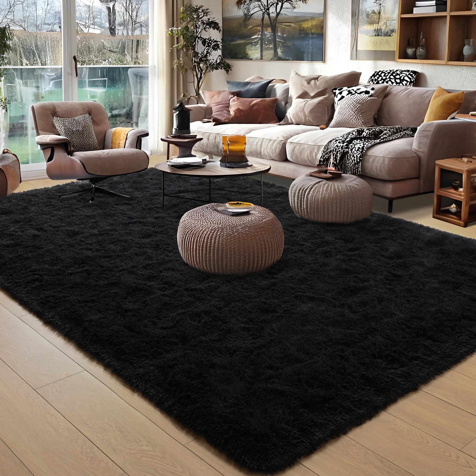 Foxmas Soft Fluffy Area Rugs for Bedroom Kids Room Plush Shaggy Nursery Rug Furr