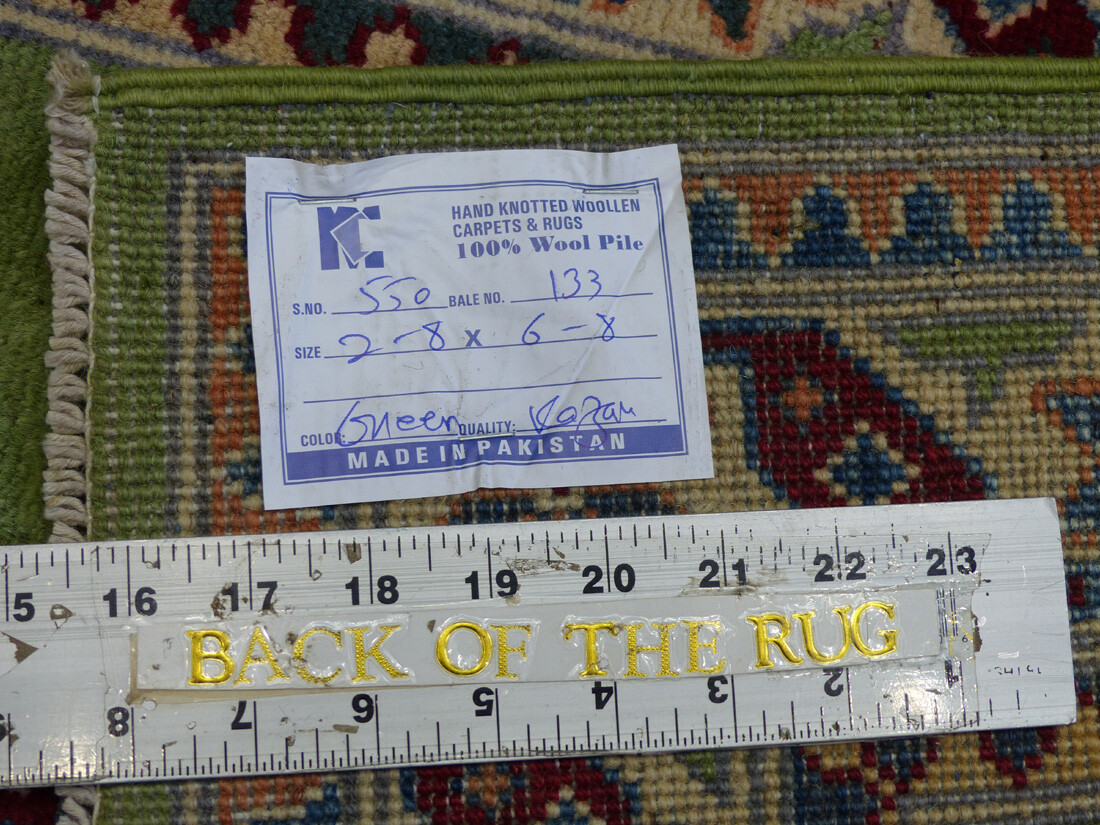 2’8″x6’8″ New Pakistani Super Kazak hand knotted wool Oriental area rug runner