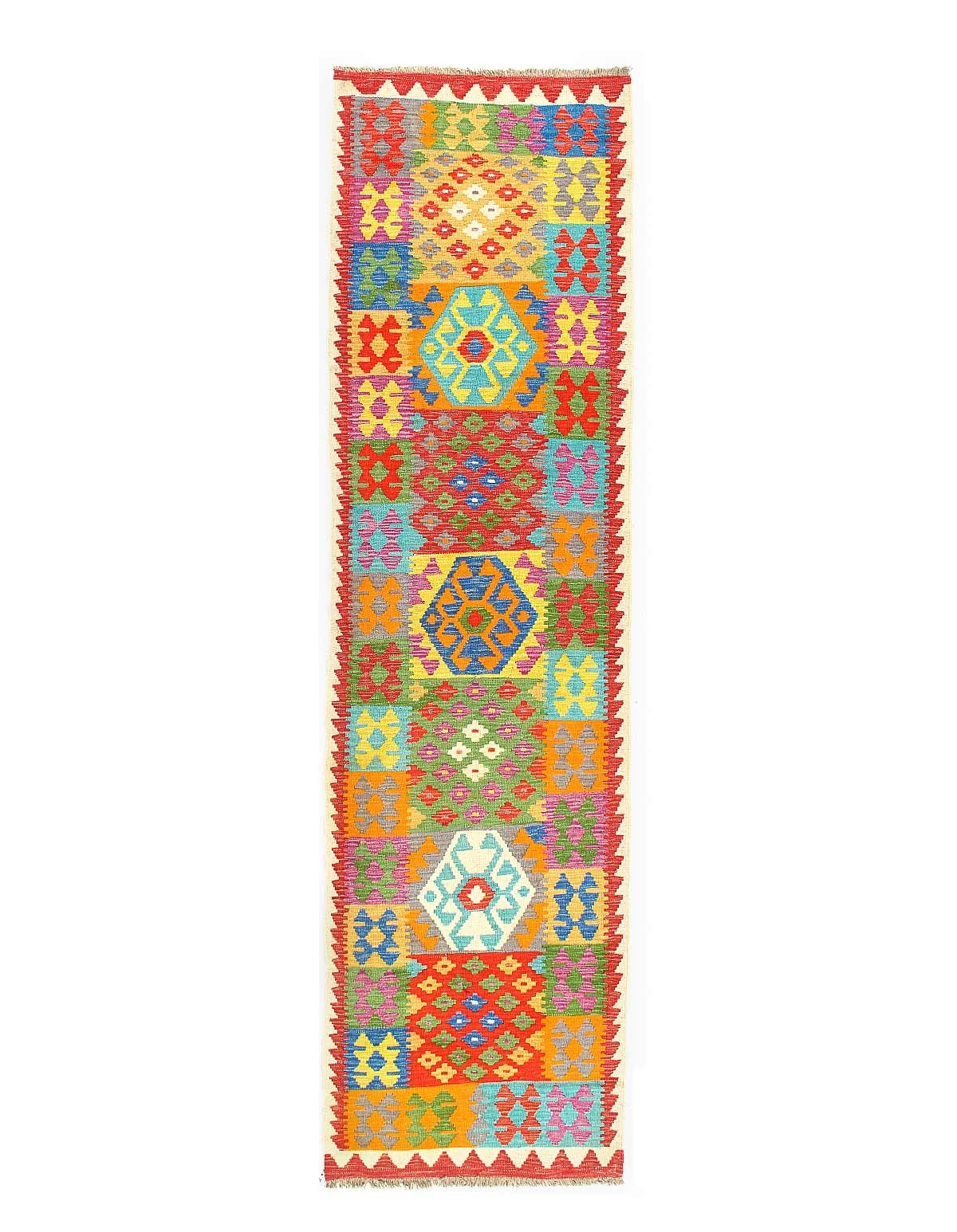 Pasargad Caucasian Tribal Style Flat Weave kilim runner Rug 2’7” X 9’11”