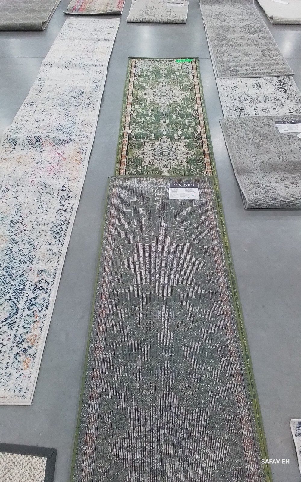 GREEN 2′-2″ x 22′-0″ Damaged Binding Rug, Reduced Price 1172772238 MAD473Y-222