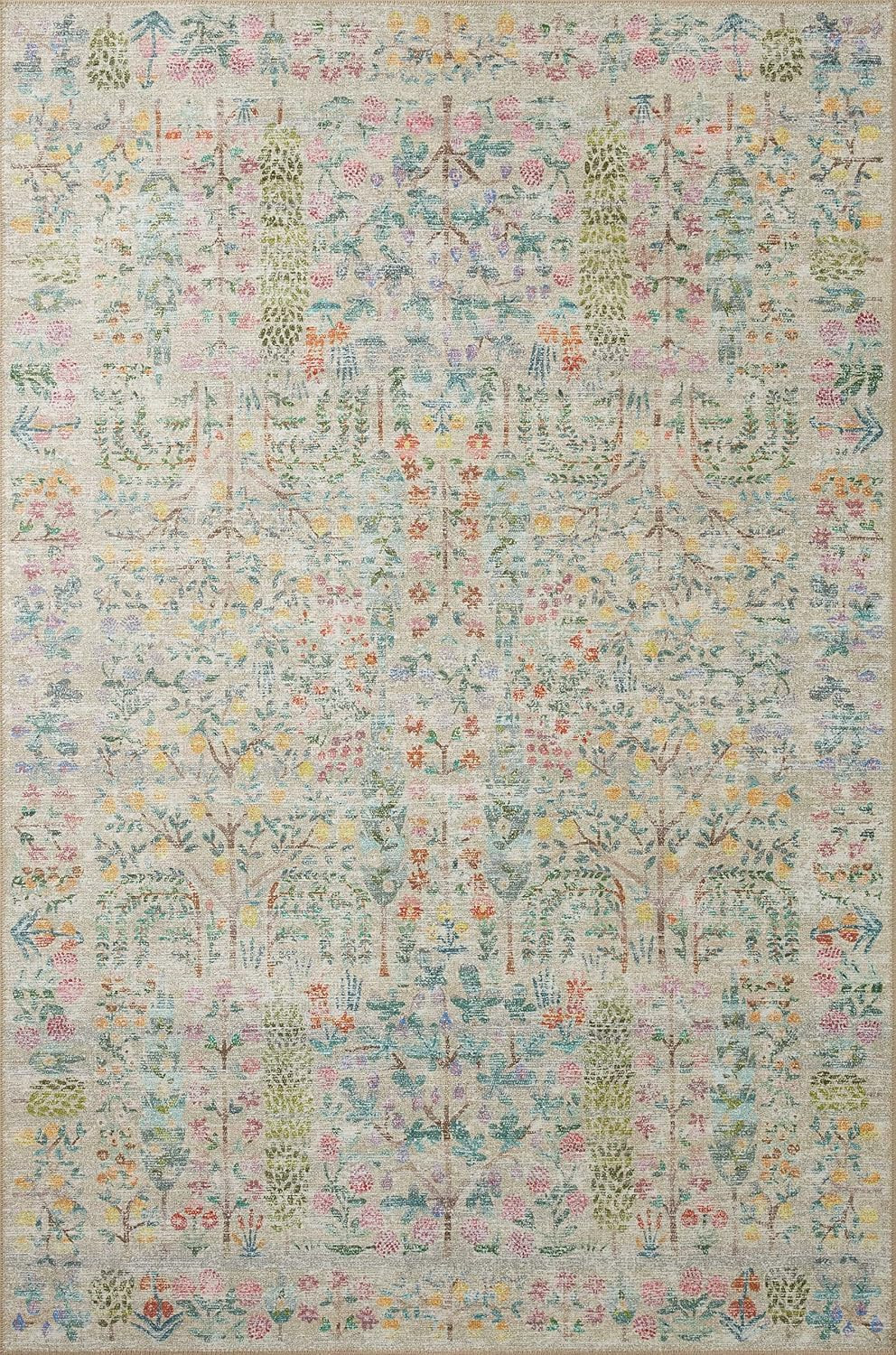 Loloi Rifle Paper Co. Maison Khaki Area Rug 7’6″ x 9’6″ – Stylish & Cozy