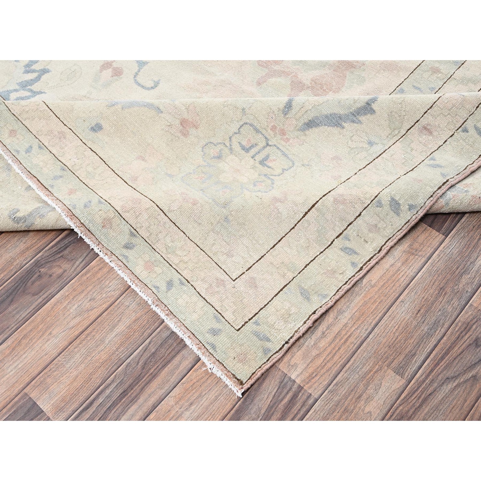 13’5″x19’3″ Ivory Vintage Egyptian Wool Hand Knotted Oversized Oriental Rug 2537