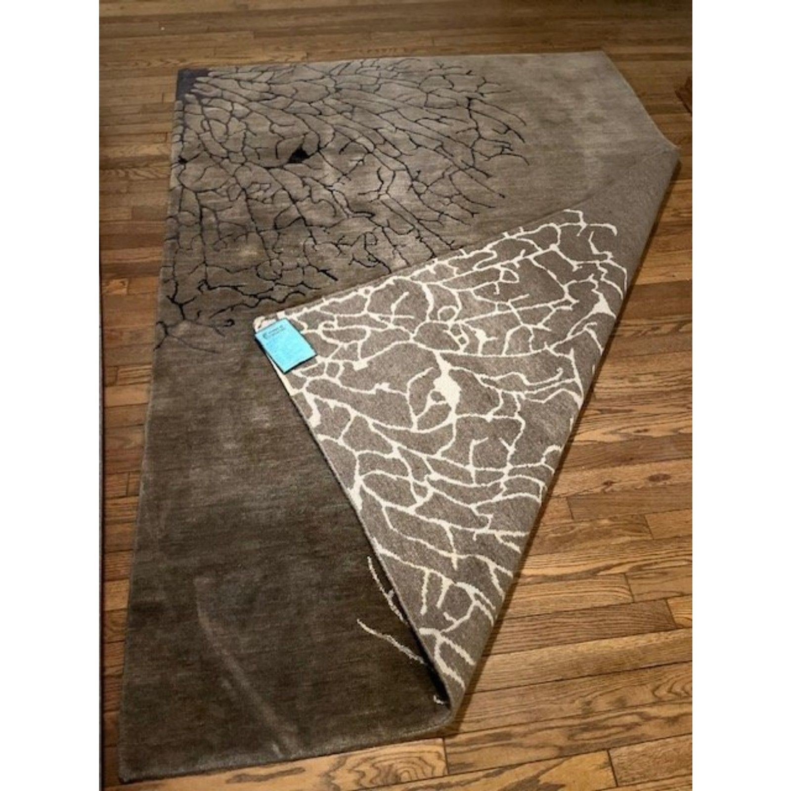 5×7 Luxury Wool Silk Area Rug – Hand Knotted Designer Rug – Indich Collection