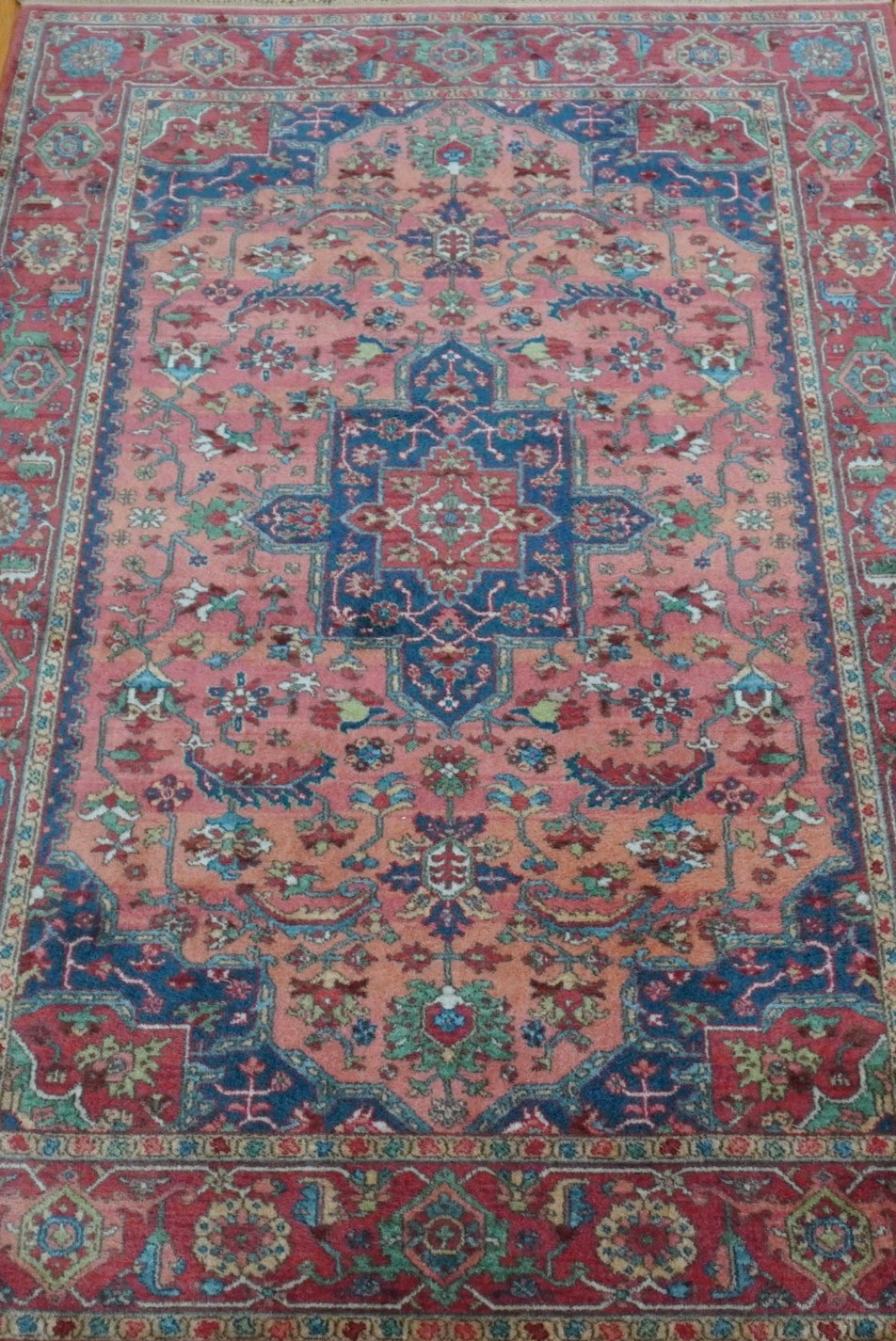 Karastan Rug# 700-736 Medallion Serapii Wool Pile American Rug 5’9″ x 9′