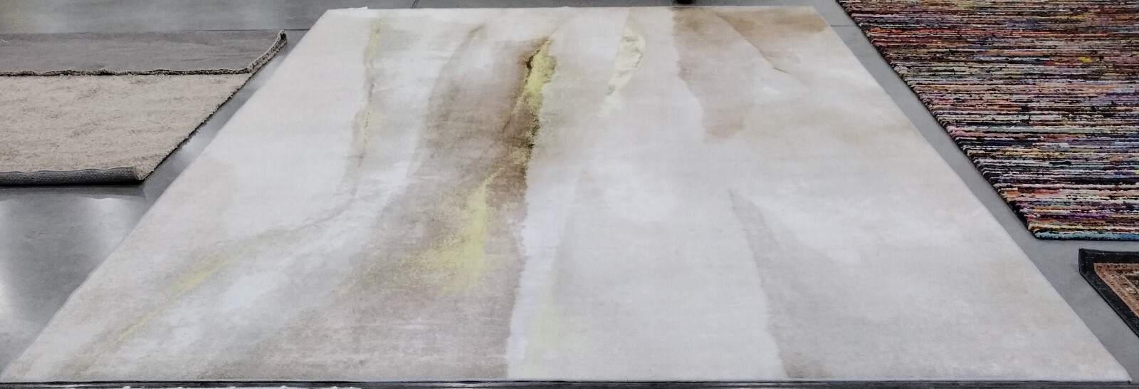 BEIGE / GOLD 10′-0″ x 14′-0″ Back Stain Rug, Reduced Price 1172757538 TAC807B-10