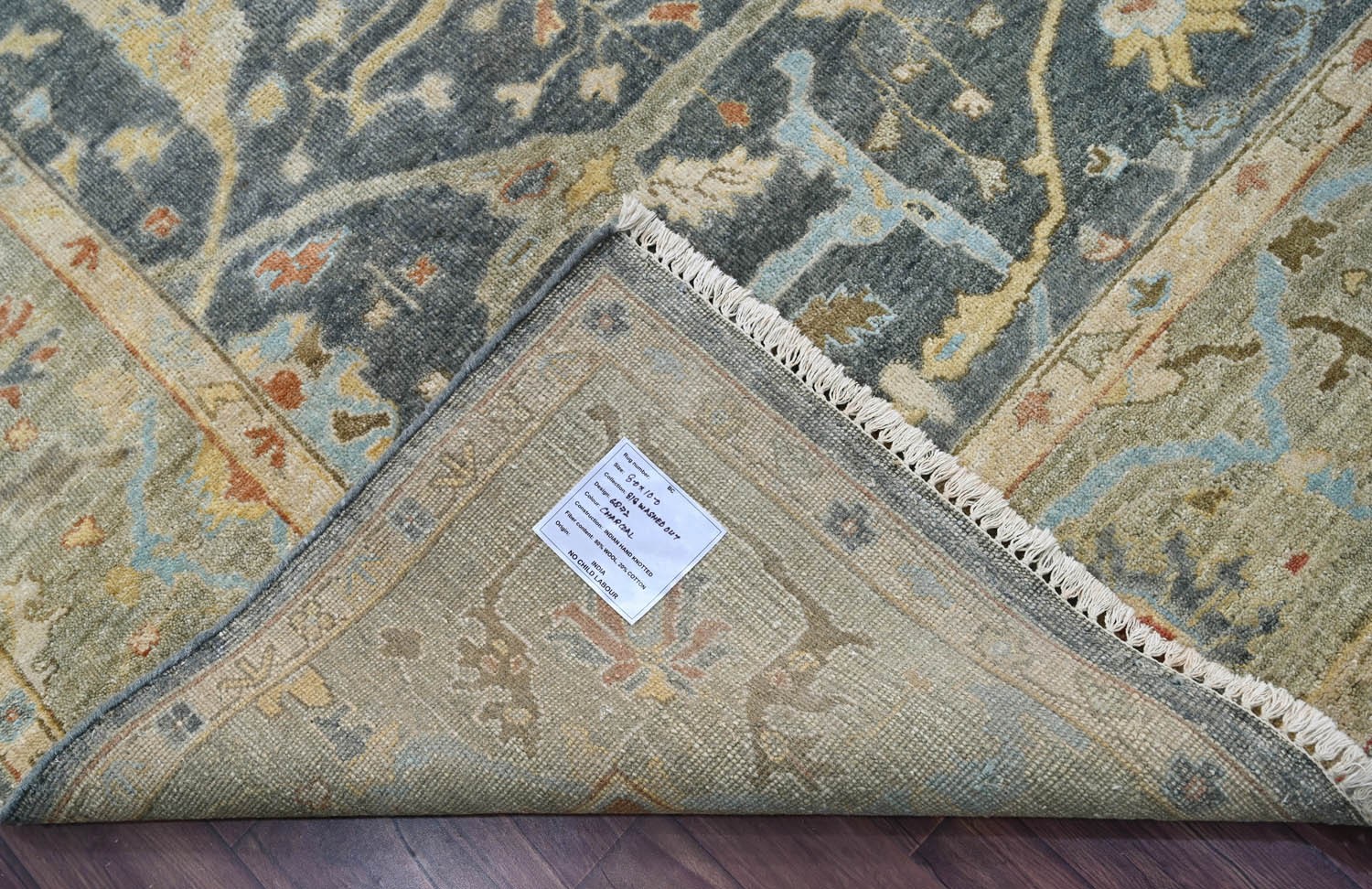 Multi Size LoomBloom Blue Hand Knotted Traditional Oushak Wool Oriental Area Rug
