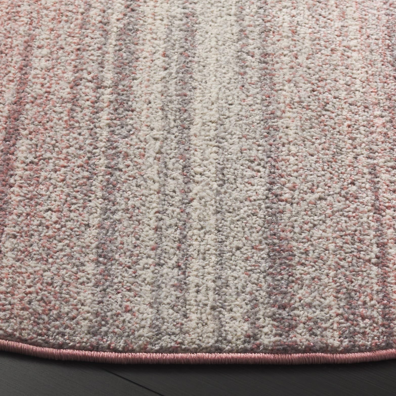 Safavieh Adirondack Collection Area Rug – 6 Round Blush Grey Modern Design