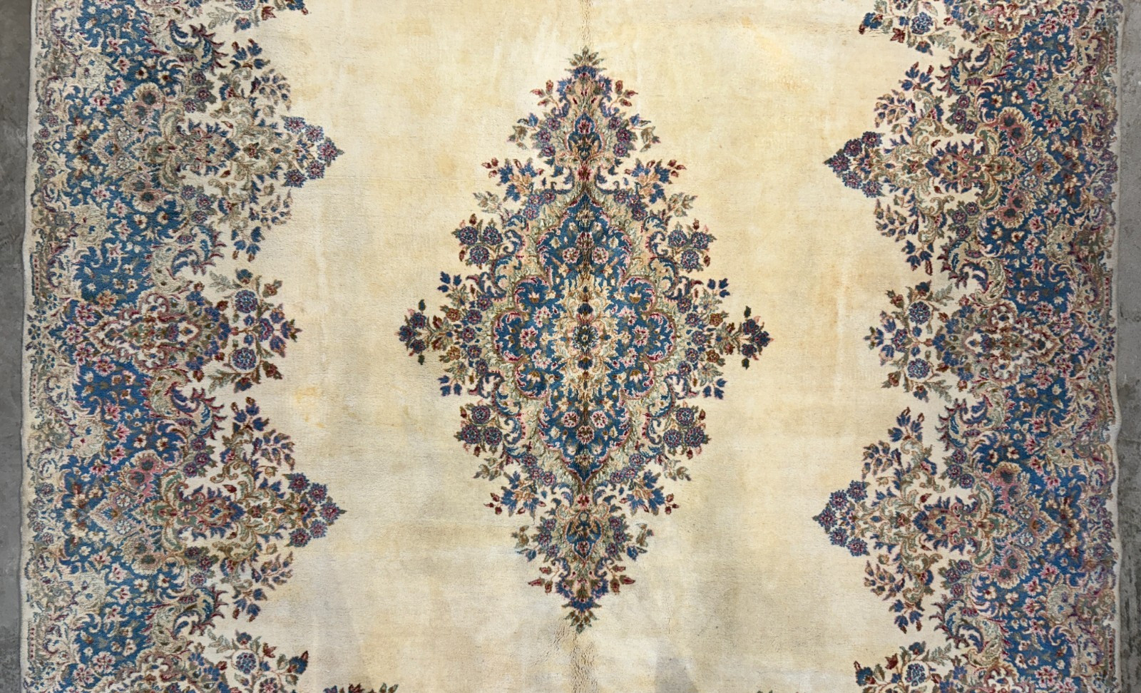 10’11″x14’9″ Hand-Knotted Wool Kermane Area Rug – 11×15 Handmade Carpet