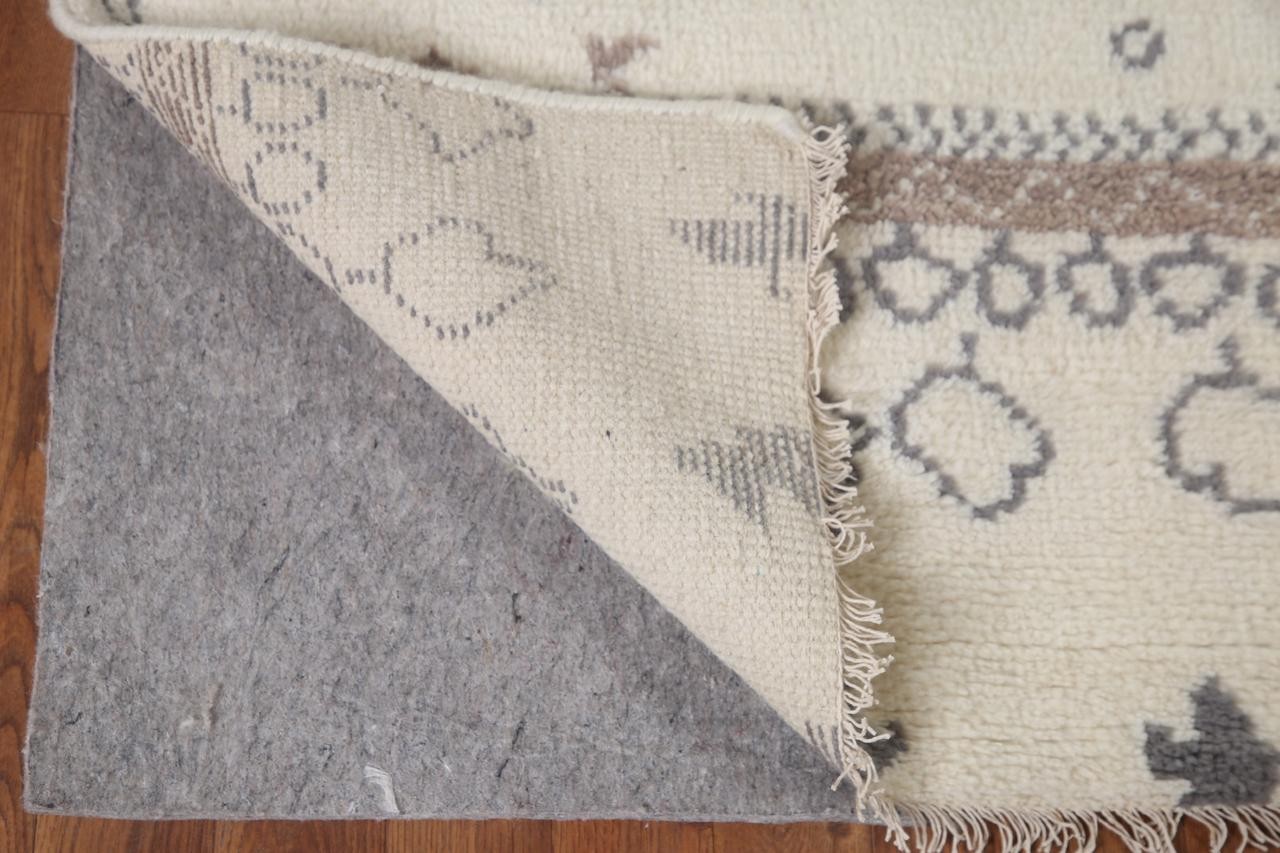 Earth Tone Trellis Moroccan 6×8 Hand-Knotted Wool Indian Area Rug